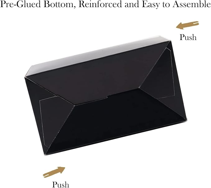 Oletx 30-Pack Black Party Favor Treat Boxes, Goodie Boxes, Gable Paper Gift Boxes with Handles. Perfect for Birthday, Baby Shower and Any Fun Party Decoration Supplies.