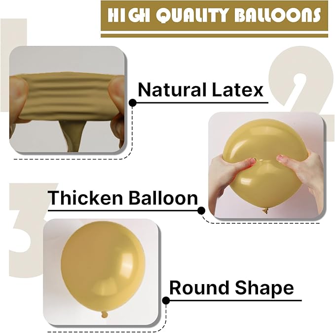 PartyWoo Tan Balloons 85pcs Different Sizes of 18 12 10 5 Inch Light Brown Neutral Boho Coffee Balloon Arch Kit Garland for Wedding Baby Shower Safari Woodland Birthday Party Decorations Brown-F19