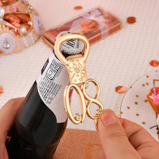 24 boxes of rose gold themed 80th birthday bottle openers favored for 80th anniversary wedding party gifts birthday party souvenirs or party decorations