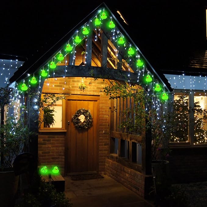 Deekin Duck Keychain Glow in The Dark Cruise Rubber Duck Halloween Keyring Party Favors Gifts Supplies Game Prizes