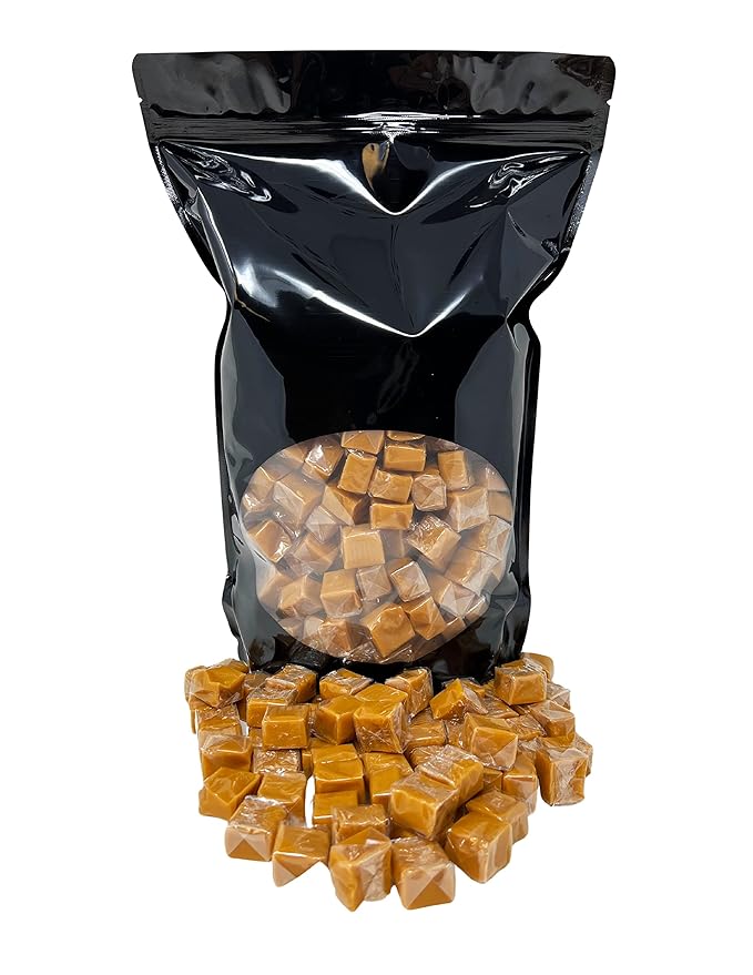 Holiday Special Soft Vanilla Caramel Chews - 6 lb - Chewy Old Fashioned Carmel Square Gourmet Candy Snack Bites - American Classic Vintage Candies - Individually Wrapped, 96 oz.
