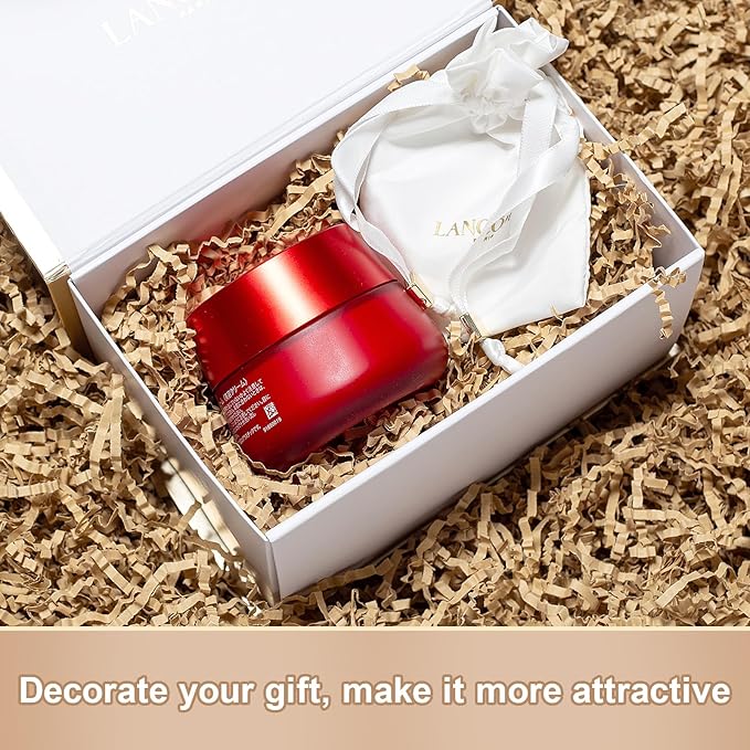 Wowxyz 1 LB Crinkle Cut Paper Shred Brown Crinkle Shredded Paper for Gift Baskets - Gift Box Bag Filler - Kraft Confetti Stuffing for Birthday, Holiday Present Packaging Wrapping