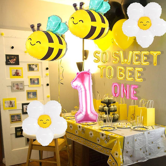 Host a 'Sweet to Bee One' First Birthday: The Perfect All-in-One Pink Bee Party Tableware Set