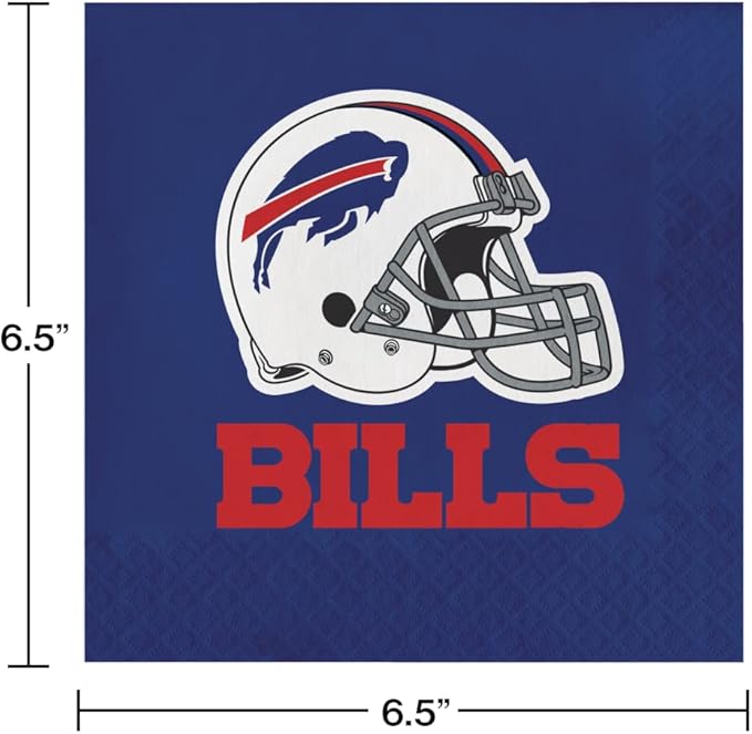 Trendware Buffalo Bills Paper Plate and Napkin Party Kit, Serves 16