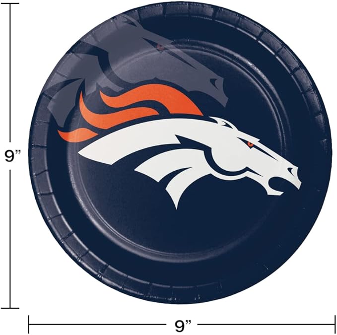 Trendware Denver Broncos Paper Plate and Napkin Party Kit, 72 ct