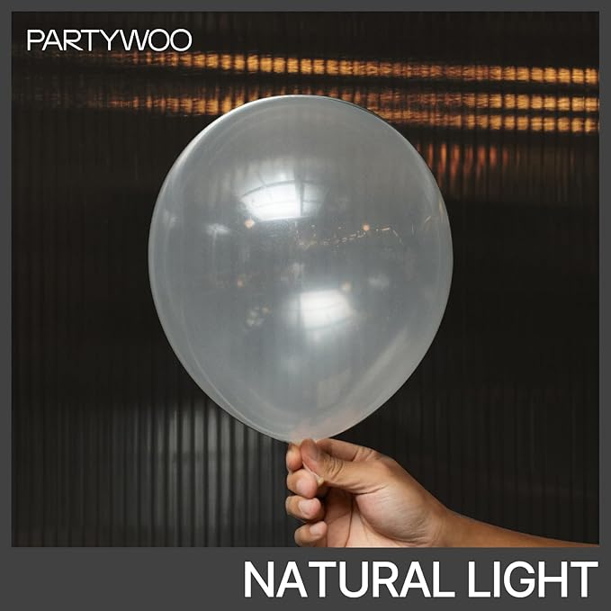 PartyWoo Clear Balloons 85pcs Different Sizes of 18 12 10 5 Inch Transparent Balloon Arch Kit for Graduation Wedding Baby Shower Bridal Shower Anniversary Birthday Party Decorations Clear-Y2