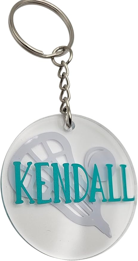 Personalized Sports Keychains - Name Tags, Bag Tags, Party Favors, End-of-Season Gift, Team Gifts, Coach Gifts (Lacrosse)