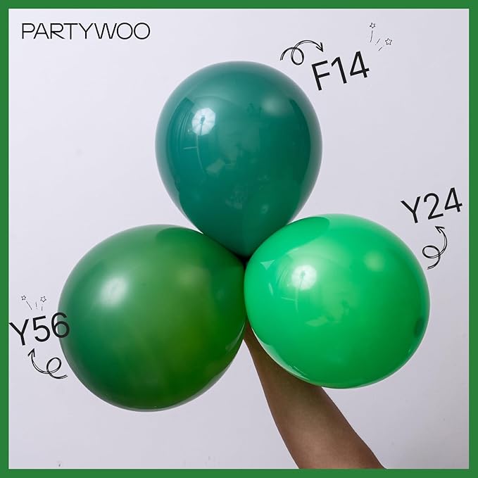 PartyWoo Dark Green Balloons 127 pcs Different Sizes of 36 18 12 10 5 Inch Hunter Emerald Forest Green Balloon Arch Kit Garland for Graduation Christmas Jungle Birthday Party Decorations Green-Y56