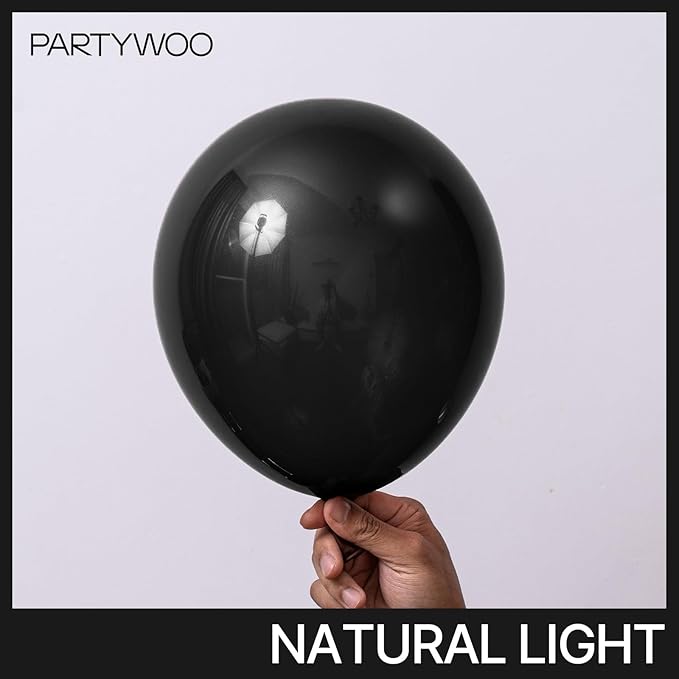 PartyWoo Black Balloons 85 pcs Different Sizes of 18 12 10 5 Inch Black Balloons Arch Kit Garland for Baby Shower Birthday Graduation Casino Gaming Anniversary Race Car Party Decorations Black-Y18