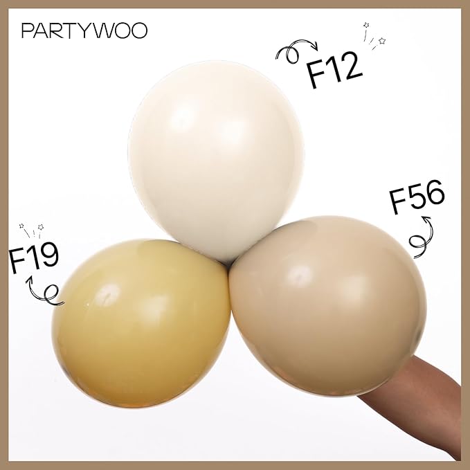 PartyWoo Tan Balloons 85pcs Different Sizes of 18 12 10 5 Inch Light Brown Neutral Boho Coffee Balloon Arch Kit Garland for Wedding Baby Shower Safari Woodland Birthday Party Decorations Brown-F19