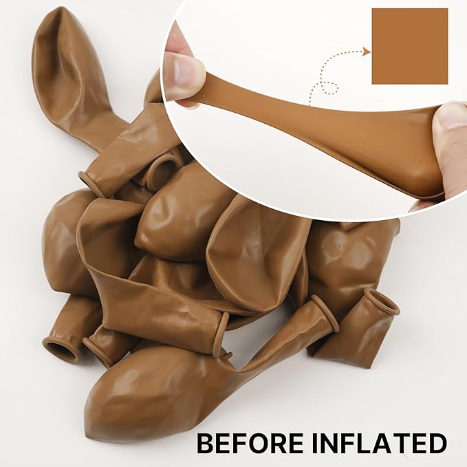 PartyWoo Light Brown Balloons 85 pcs Different Sizes of 18 12 10 5 Inch Caramel Brown Tan Boho Neutral Latex Balloon Arch Kit Garland for Birthday Wedding Baby Shower Party Decorations Brown-F10