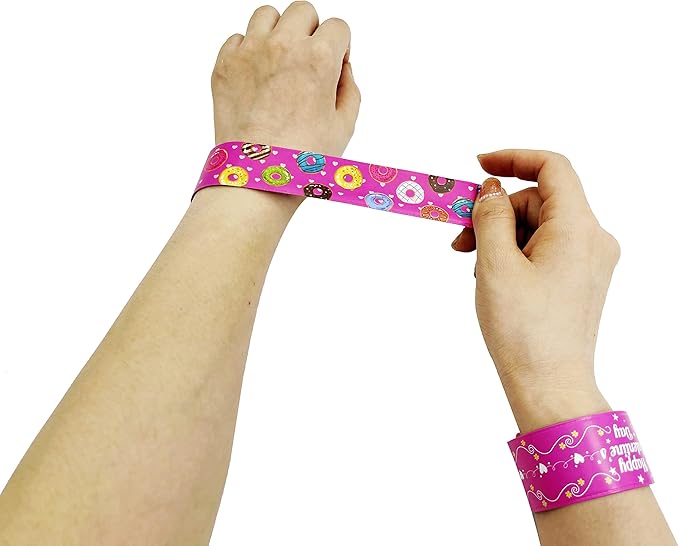 DimiGlobal Valentine Slap Bracelets for Kids Valentines Day Slap Bracelets Bulk for Boys and Girls Holiday Slap Bracelet Party Favors Supplies Classroom Prizes Exchanging Gifts (48)