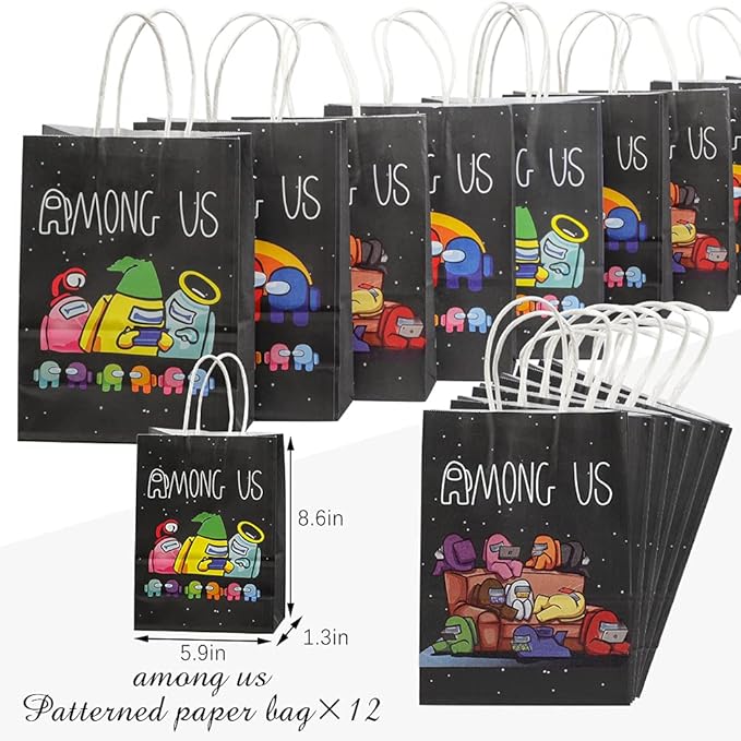 JUNIQUTE 72 PCS Video Game Party Favors Keychain Ring Brooch Stickers Pass Ticket Lanyard Party Gift Bags for Cartoon Fans Birthday Party Supplies Decorations