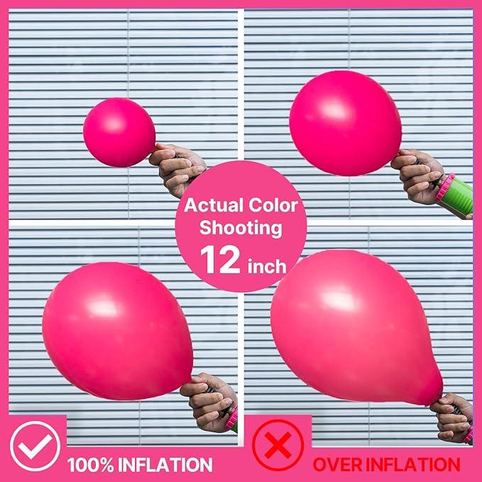 PartyWoo Hot Pink Balloons 85 pcs Different Sizes of 18 12 10 5 Inch Magenta Fuchsia Balloon Arch Kit Garland for Baby Shower Wedding Bridal Shower Anniversary Birthday Party Decorations Pink-Y12