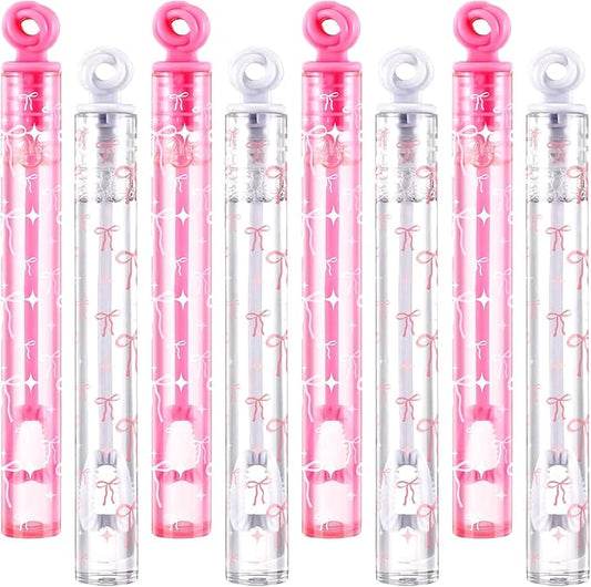 Rotatingpals 32 Pcs Pink Bow Bubble Wands Cute Bubbles Party Favors for Adult Summer Activity Birthday Party Goodie Bag Stuffers Gifts Wedding Supplies
