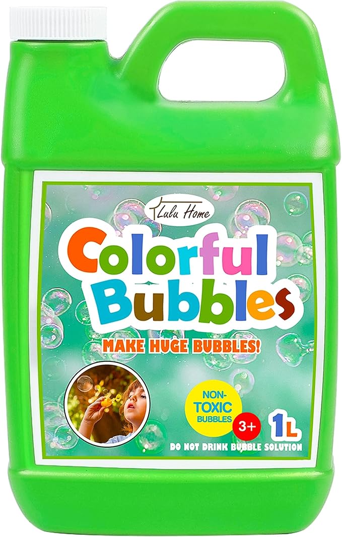 Lulu Home Bubble Concentrated Solution, 1 L/ 33.8 OZ Bubble Refill Solution for Kids Graduation Parties, Bubble Machine, Giant Bubble Wand, Bubble Blower Toys (Grass Green)