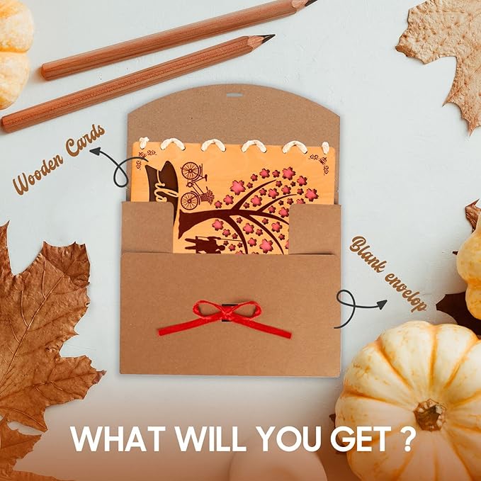 DEPLEE Cherry Wooden Cards with Unique Design for Father’s Day, Birthday or any Occasions, Happy Anniversary cards, Anniversary greeting Card to Show Appreciation for Fathers, Eco Friendly| 6x8 in…