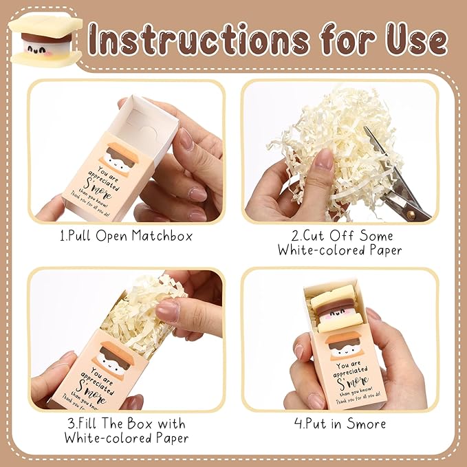 Wettarn 54 Sets Appreciation Gifts S'More Stress Balls with Thank You Gift Boxes for Employee Coworker Office Team Positive Relief Desk Decor