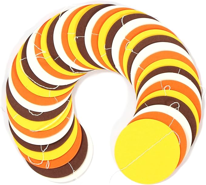 Brown-Orange Yellow Party-Decorations Baby-Shower Garland - 52Ft Fall Autumn Harvest Thanksgiving Friendsgiving Paper Streamers Banner,Birthday Bridal Wedding Bachelorette Hanging Decor Ouruola