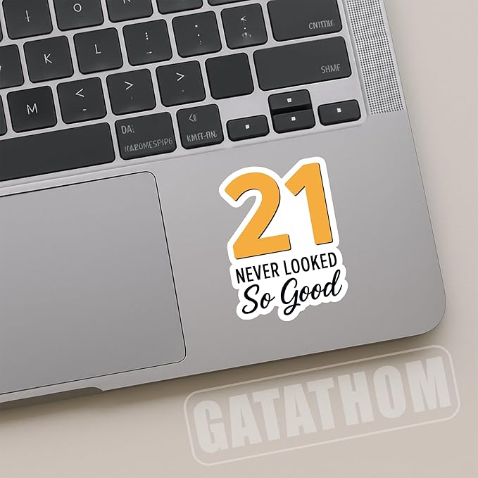 (3PCS) 21 Never Looked So Good Sticker – Happy 21th Birthday, Waterproof Vinyl Decals for Party Decor, Scrapbooking, Water Bottles, Tumblers, Laptops, Size 3" x 2.5 "