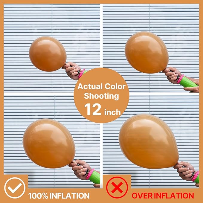 PartyWoo Light Brown Balloons 85 pcs Different Sizes of 18 12 10 5 Inch Caramel Brown Tan Boho Neutral Latex Balloon Arch Kit Garland for Birthday Wedding Baby Shower Party Decorations Brown-F10