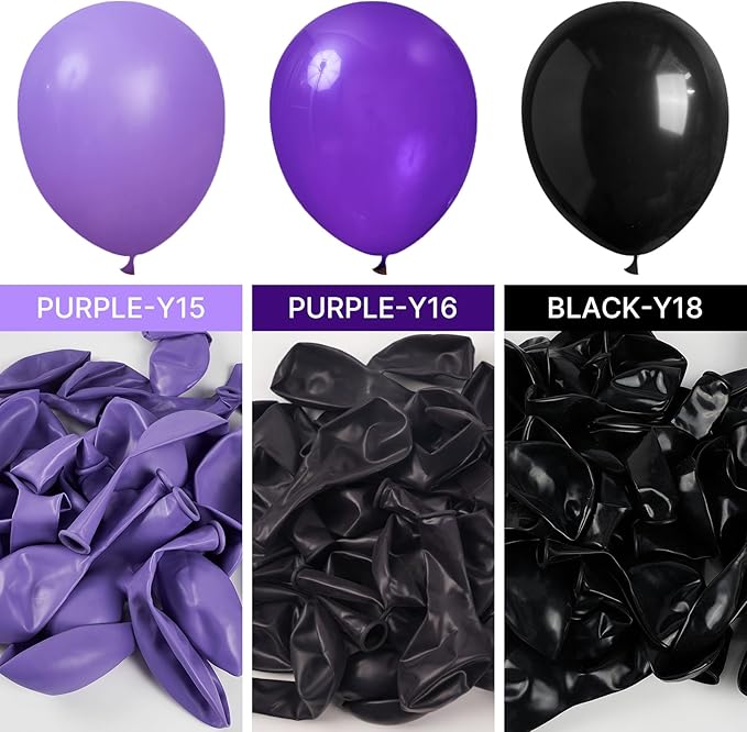 PartyWoo Dark Purple Balloons 85pcs Different Sizes of 18 12 10 5 Inch Royal Purple Balloon Arch Kit Garland for Birthday Baby Shower Graduation Anniversary Bachelorette Party Decorations Purple-Y16