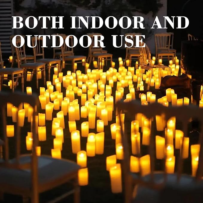 fclayvts 36-Pack LED Flameless Candles with Remote Control - Perfect for Home, Parties, and Special Occasions - Create a Magical Ambiance Effortlessly(Three Sizes)