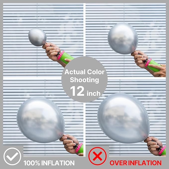 PartyWoo Metallic Silver Balloons, 85 pcs Silver Metallic Balloons Different Sizes Pack of 18 Inch 12 Inch 10 Inch 5 Inch Silver Balloons for Balloon Garland Arch as Party Decorations, Silver-G102