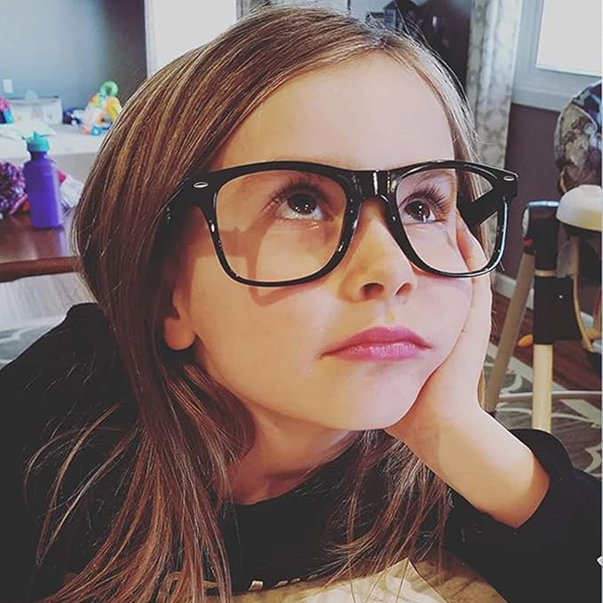 SUNOVELTIES 12 Pack Black Pretend Play Glasses Bulk, Boys Girls Birthday Party Favors No Lens Frame Fake Glasses