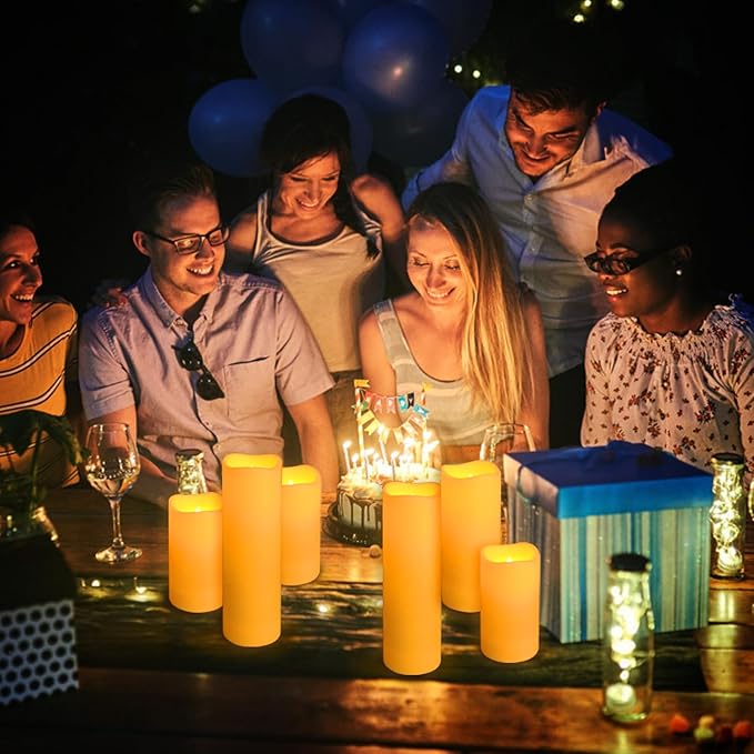 12-Pack LED Flameless Candles with Remote Control - Battery Operated, Timer, Dimmable, 3D Flame Flickering , Perfect for Halloween Christmas Parties,Wedding,Home Decor ,Gift and Special Occasions