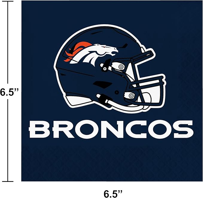 Trendware Denver Broncos Paper Plate and Napkin Party Kit, 72 ct