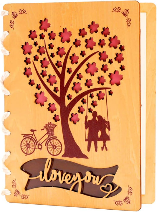 DEPLEE Cherry Wooden Cards with Unique Design for Father’s Day, Birthday or any Occasions, Happy Anniversary cards, Anniversary greeting Card to Show Appreciation for Fathers, Eco Friendly| 6x8 in…