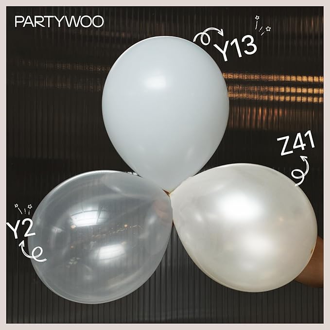 PartyWoo Clear Balloons 85pcs Different Sizes of 18 12 10 5 Inch Transparent Balloon Arch Kit for Graduation Wedding Baby Shower Bridal Shower Anniversary Birthday Party Decorations Clear-Y2
