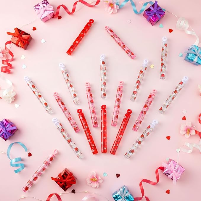 Rotatingpals 32 Pcs Strawberry Bubble Wands Sweet Berry Bubble Wand for Party Favors Adult Summer Activity Birthday Party Goodie Bag Stuffers Gifts Wedding Supplies