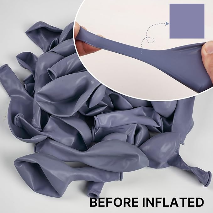 PartyWoo Dusty Blue Balloons 85pcs Different Sizes Pack of 18 12 10 5 Inch Boho Dusty Purple Muted Lavender Balloon Arch Kit for Baby Shower Anniversary Graduation Birthday Party Decorations Blue-F16