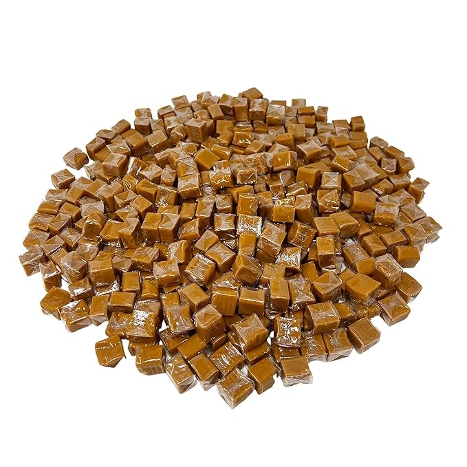 Holiday Special Soft Vanilla Caramel Chews - 6 lb - Chewy Old Fashioned Carmel Square Gourmet Candy Snack Bites - American Classic Vintage Candies - Individually Wrapped, 96 oz.