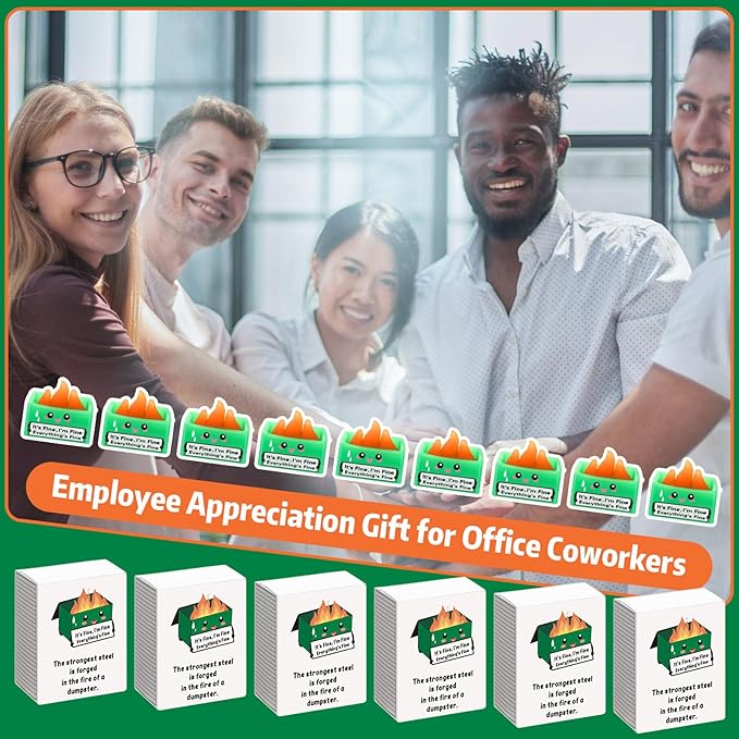 Wettarn 24 Sets Appreciation Dumpster Gifts Funny Stress Balls with Support Gift Boxes Inspirational Party Favors for Employee Coworker Friends Office Positive Relief Toys