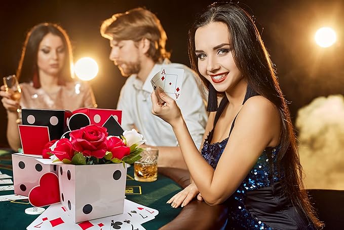 Eylola 12 Pcs White Dice Favor Boxes 6 x 6 x 6 Inch dice Boxes Bulk for centerpieces Casino Party Decorations Game Night Decorations Casino Themed Party Goodie Boxes Gift Box