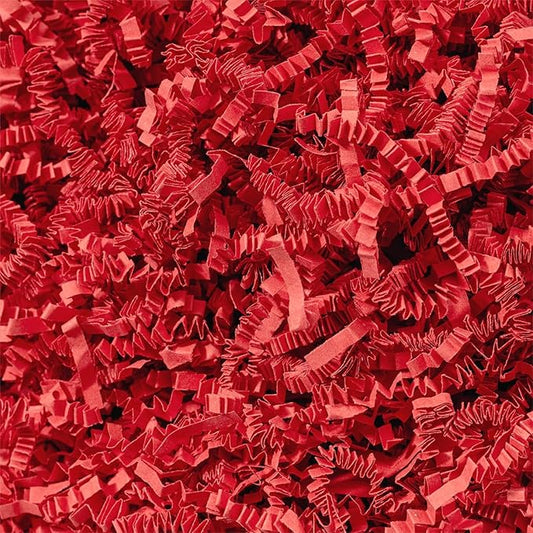 Wowxyz 1 LB Crinkle Cut Paper Shred Red Crinkle Shredded Paper for Gift Baskets - Gift Box Bag Filler - Confetti Stuffing for Birthday, Holiday Present Packaging Wrapping