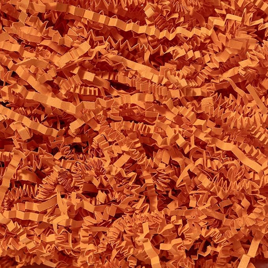 Wowxyz 2 LB Crinkle Cut Paper Shred Orange Crinkle Shredded Paper - Gift Box Baskets Bag Filler - Confetti Stuffing for Birthday, Holiday Gift Packaging Wrapping