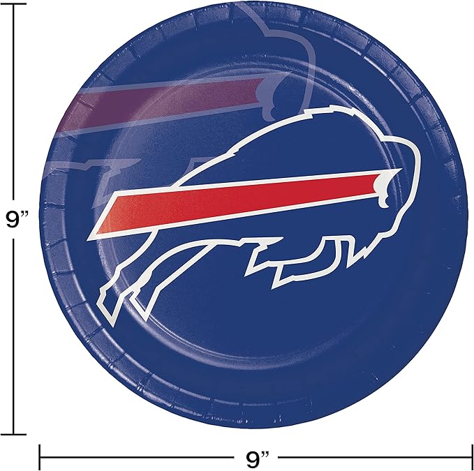 Trendware Buffalo Bills Paper Plate and Napkin Party Kit, Serves 16