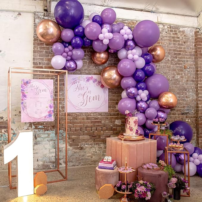 PartyWoo Dark Purple Balloons 85pcs Different Sizes of 18 12 10 5 Inch Royal Purple Balloon Arch Kit Garland for Birthday Baby Shower Graduation Anniversary Bachelorette Party Decorations Purple-Y16