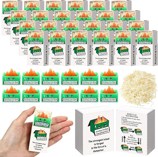 Wettarn 24 Sets Appreciation Dumpster Gifts Funny Stress Balls with Support Gift Boxes Inspirational Party Favors for Employee Coworker Friends Office Positive Relief Toys