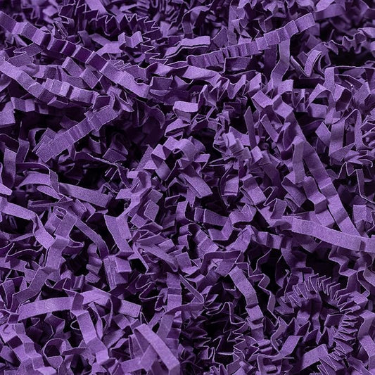 Wowxyz 1 LB Crinkle Cut Paper Shred Purple Crinkle Shredded Paper for Gift Baskets - Gift Box Bag Filler - Confetti Stuffing for Birthday, Holiday Present Packaging Wrapping