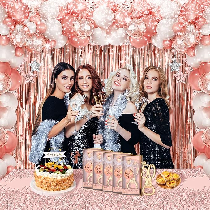 wxfdac 24Pcs 50th Birthday Bottle Openers - Gold, Metal - Bottle Opener - 50th Birthday Parties, Wedding Anniversaries