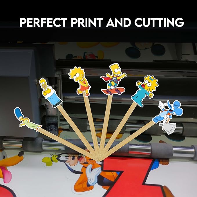 "Brt Simpson Cupcake Topper– Cartoon Theme Party Decorations for Boys Girls – Fun & Colorful Simpsons Inspired Cupcake Picks for Birthday Party, School Celebration & Family Event"