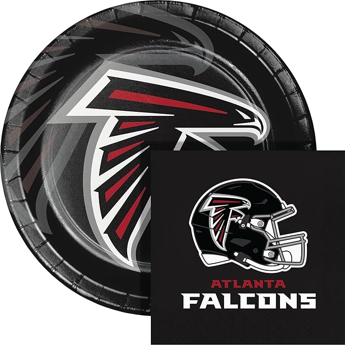Trendware Atlanta Falcons Paper Plate and Napkin Party Kit, 72 ct