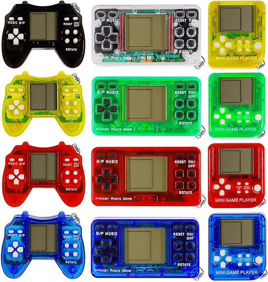 Teirdth 12Pcs Video Game Party Favors, Mini Game Keychain Arcade Party Favors for Kids,Birthday Supplies Gaming Classroom Prizes for Boys and Girls