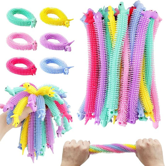50 PCS Stretchy Fidget Toy,Sensory Fidget Stretch Toys,Colorful Sensory Stress Fidget Toys for Kids and Adults Stress Relief,Goodie Bag Fillers,Party Favor