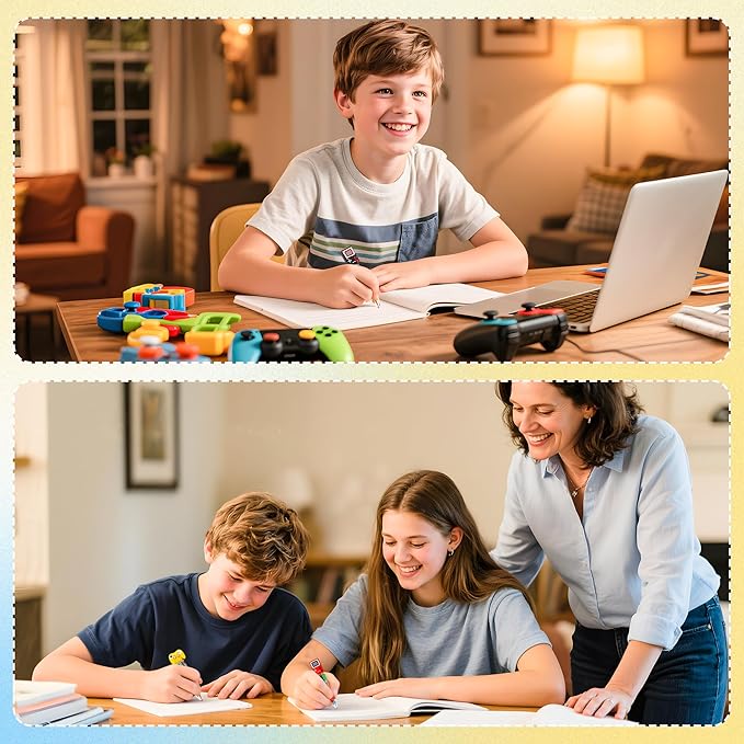 LiYiQ 100 Pcs Video Game Party Favors Multicolor Pen in One Cartoon Cute Fun 4-in-1 Cute Pens Bulk Kawaii Game Handle Level Up Games Console Shape Cool Ballpoint Pens for Kids Fun Gifts